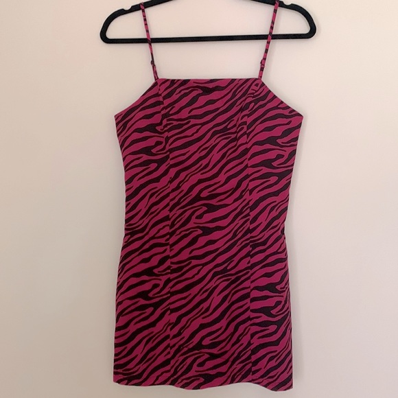 pink and black zebra print dress Zebra Monogram E embroidered girl pink zebra summer Dress sz 4T ZS